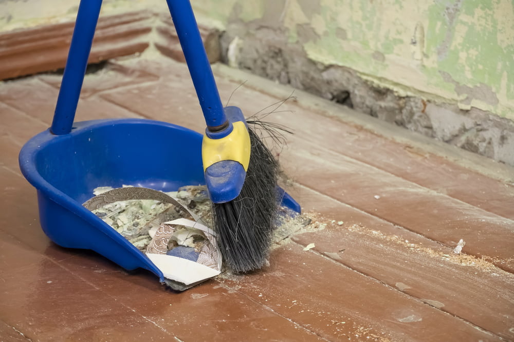 What is included in post-construction cleaning?