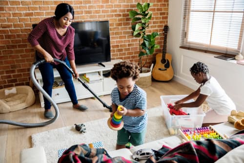 How do I get my kids involved in cleaning