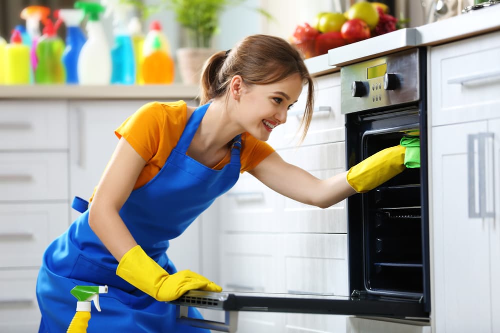 How do you clean a really dirty oven